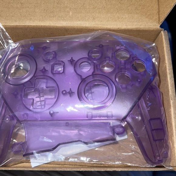 eXtremeRate Atomic Purple Clear Faceplate and Backplate for Nintendo‎ Switch Pro - Picture 6 of 6